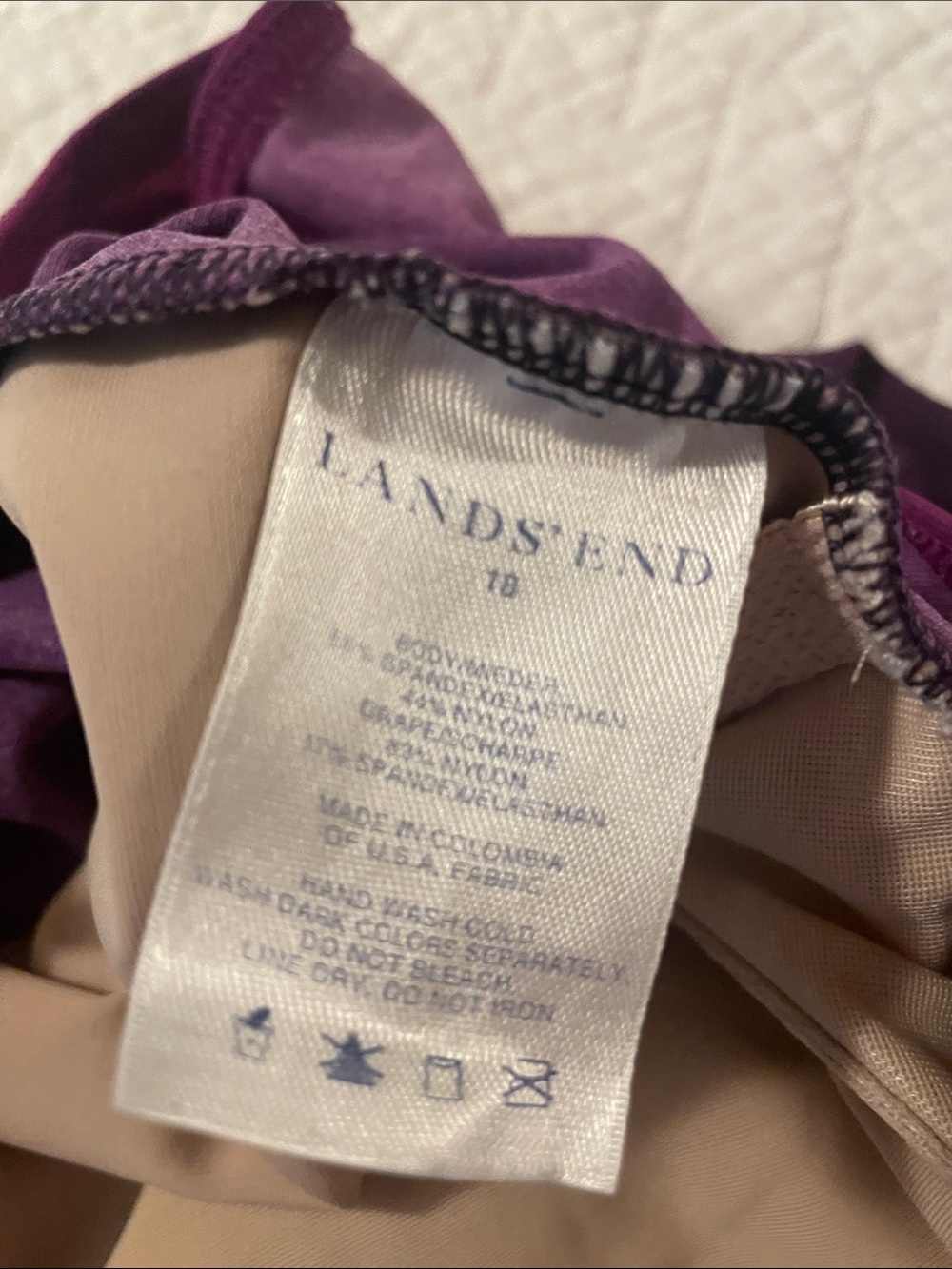 Lands' End One-Piece Swimsuit in Deep Purple - Picture 4 of 4